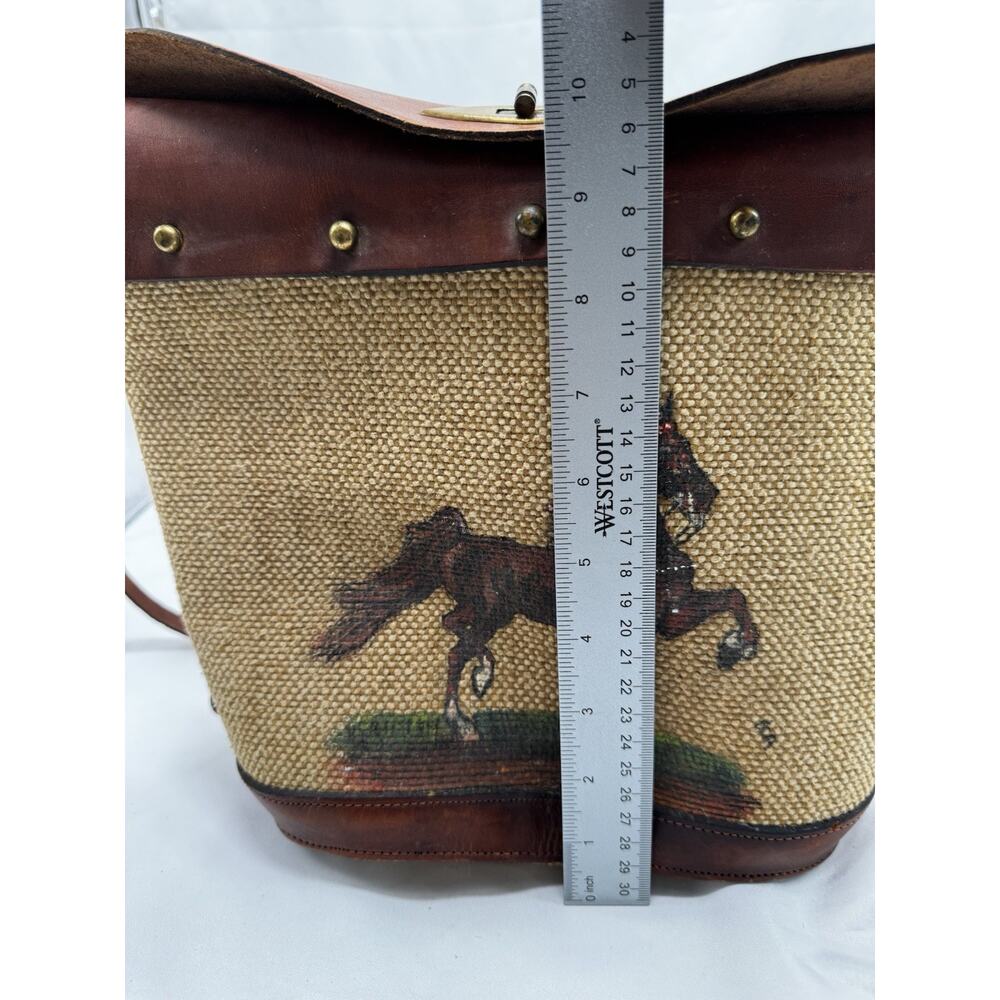 VINTAGE A.E. Phelps New York Leather Purse Walking Horse Preppy Hand Made Boho - Picture 13 of 16